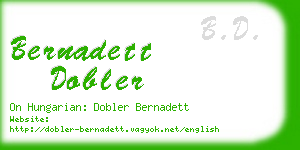 bernadett dobler business card